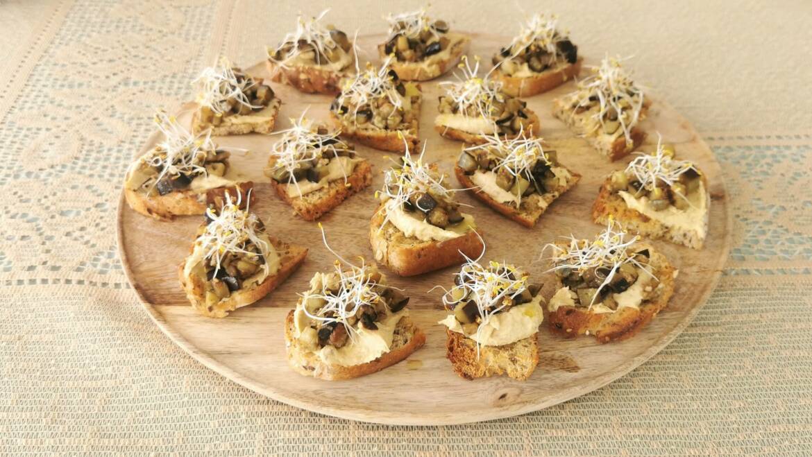 Toast de caviar d&rsquo;Aubergine